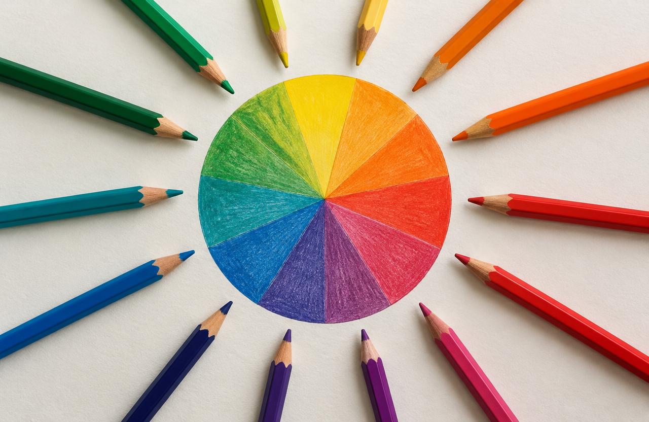 Illustratief beeld bij De kleurencirkel uitgelegd: welke kleuren passen bij elkaar?